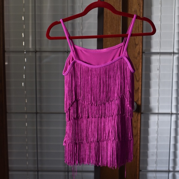 Magenta Tassel Dance Tank Top - Picture 2 of 5